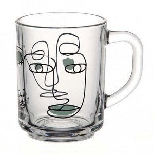 "PSB" FACES" Кружка 250мл, цв.бежевый