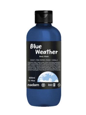 NADAM Гель для душа Синяя погода с ароматом мускуса/розового перца/пиона/ванили Body Wash Blue Weather, 300 мл