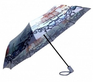 Зонт женский полуавтомат Город цвет Лазурный (DINIYA)