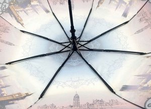 Зонт женский полуавтомат Город цвет Небесно-голубой (DINIYA)