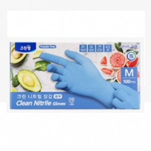 Прочные тонкие перчатки из нитрила без внутреннего покрытия (стандартные, неопудренные, синие) размер М, 100 штук / 12