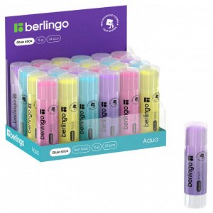 Клей-карандаш Berlingo ""Aqua"", 15г, цветной, ПВП