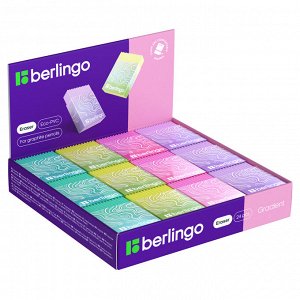 Ластик Berlingo ""Gradient"" прямоугольный, пластиковый кейс, Eco-Pvc, 45*32*11мм