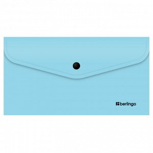 Папка-конверт на кнопке Berlingo ""Instinct"" С6, 200мкм, аквамарин
