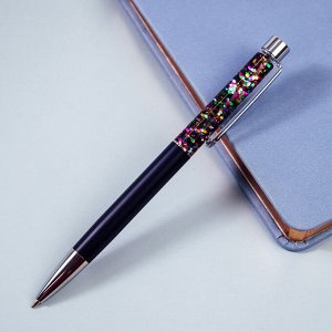 Ручка шариковая автоматическая MESHU ""Black sand"" синяя, 1,0мм