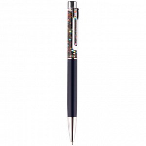 Ручка шариковая автоматическая MESHU ""Black sand"" синяя, 1,0мм