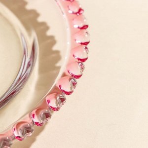 Тарелка стеклянная обеденная «Розе», 19,5x19,5x2 см