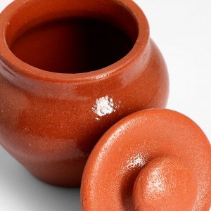 Набор "Вятская керамика специи" 3х0,1л + корзинка из лозы, терракота