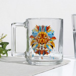 GiDGLASS Кружка Animals, стеклянная, 250 мл, микс