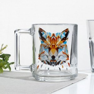 GiDGLASS Кружка Animals, стеклянная, 250 мл, микс