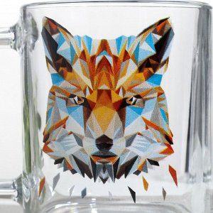 GiDGLASS Кружка Animals, стеклянная, 250 мл, микс