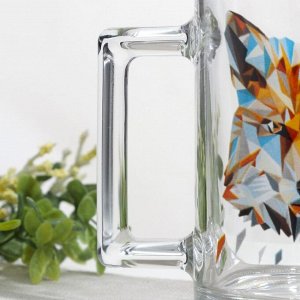 GiDGLASS Кружка Animals, стеклянная, 250 мл, микс