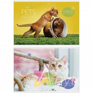 Альбом для рисования 08л. А4 на скрепке "Животные. My pets", обложка-офсет 973053