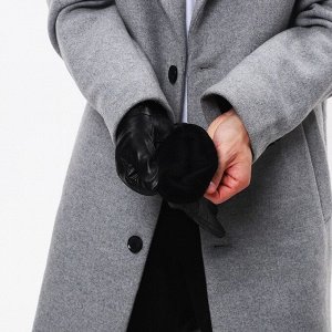 Перчатки мужские, размер 22, с утеплителем, цвет чёрный