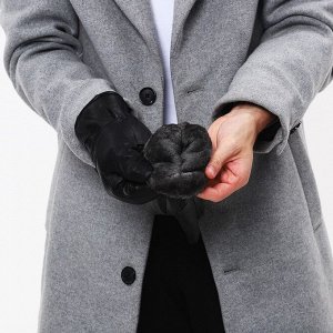 Перчатки мужские, размер 22, с утеплителем, цвет чёрный