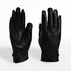 Перчатки мужские, размер 21, с утеплителем, цвет чёрный