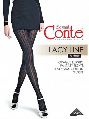 LACY LINE Колготки с ажурным рисунком и полосами