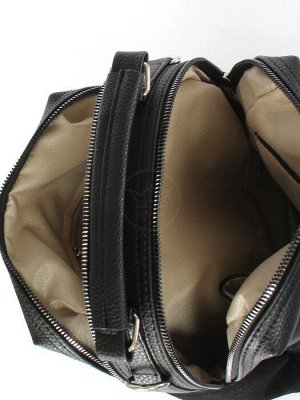 Рюкзак жен иск/кожа+нат/замша ADEL-195/4в (сумка change), 2отд+карм/перег,  черный  255433