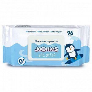 JOONIES Детские влажные салфетки c Витамином Е с клапаном, 96 шт.