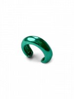 Серебряная серьга-кафф &quot;Bubble&quot; green