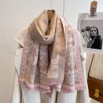 Женский шарф-палантин, принт &quot;цветы&quot;, цвет бежевый