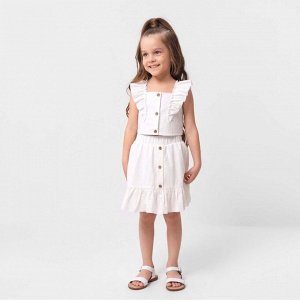 Комплект для девочки (топ, юбка) KAFTAN 30 (98-104 см), белый