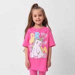 Футболка детская KAFTAN &quot;Единорог&quot;, 30 (98-104 см), ярко-розовый