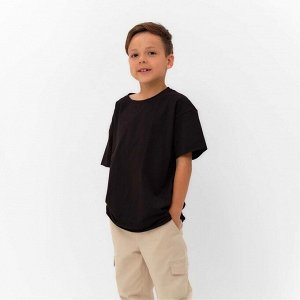 Футболка детская KAFTAN Basic line 34 (122-128 см), чёрная