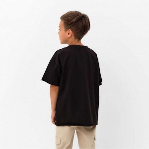 Футболка детская KAFTAN Basic line 34 (122-128 см), чёрная
