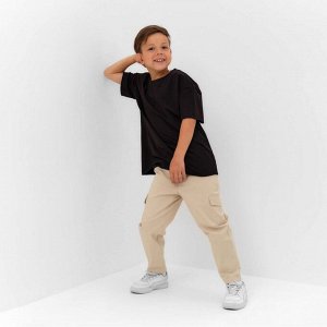 Футболка детская KAFTAN Basic line 34 (122-128 см), чёрная