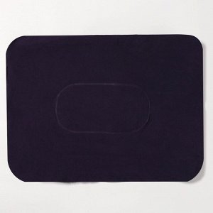 Подушка надувная, дорожная, 37x28x15 см, синяя, серая