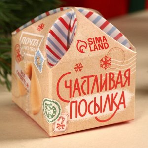 Печенье с предсказанием на новый год «Счастливая посылка», 1 шт x 6 г.
