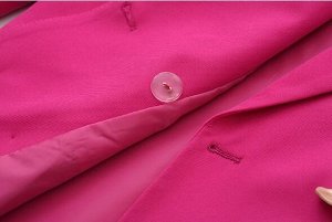 Пиджак с лацканами свободного кроя на пуговицах, розовый