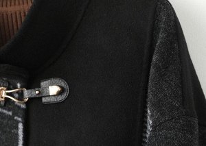 Женское шерстяное пальто с принтом