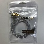 USB Iphone 5,6,7,6+,7+ в металлической оплетке серебро в упаковке