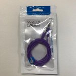 Кабель AUX Jack 3.5mm-Jack 3.5mm силиконовый фиолетовый в упаковке