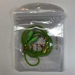 Кабель AUX Jack 3.5mm-Jack 3.5mm силиконовый зеленый в упаковке