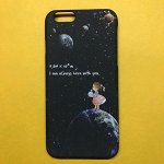 Пластиковый чехол Iphone 7+ ( девочка на луне)