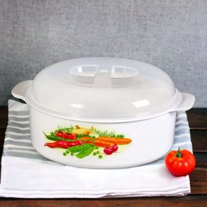 Кастрюля для СВЧ, объем 1,2 л, пластик