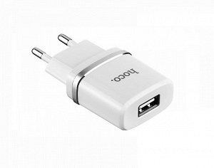 СЗУ-1USB Hoco C11 + кабель Lightning 1A, белый