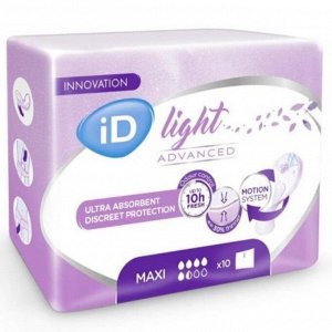 Прокладки урологические ID Light Advanced Maxi, 10 шт.