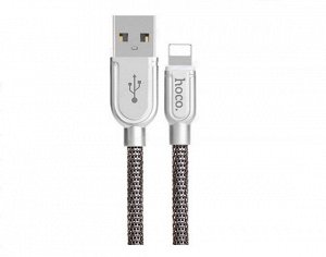 Кабель Hoco U15 Lightning - USB серый