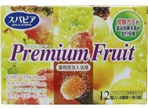 "Fuso Kagaku" "Premium Fruits" Соль для ванны на основе углекислого газа с тонизиру