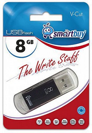 USB Flash SmartBuy V-Cut 8GB черный, SB8GBVC-K