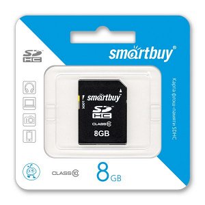 8GB Карта памяти SDHC Smart Buy class 10, (SB8GBSDHCCL10)