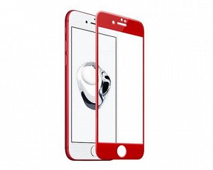 Защитное стекло iPhone 7/8 Plus 3D (тех упак) красный