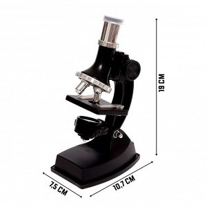 Набор для изучения микромира «Микроскоп + калейдоскоп», 14 предметов, световые эффекты, работает от батареек