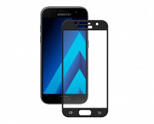 Защитное стекло Samsung A320F Galaxy A3 (2017) черное, Deppa, 0,3мм, 62290