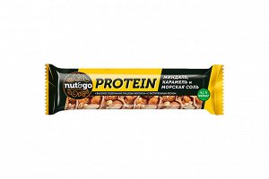 «Nut&Go», батончик Protein, миндаль с карамелью и морской солью, 40 г (упаковка 18 шт.)