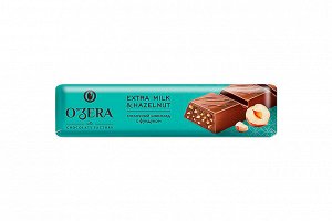 «O'Zera», шоколад молочный Extra milk & Hazelnut, 45 г (упаковка 30 шт.)